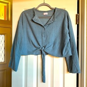 Pink Lily Fleece Cropped Top